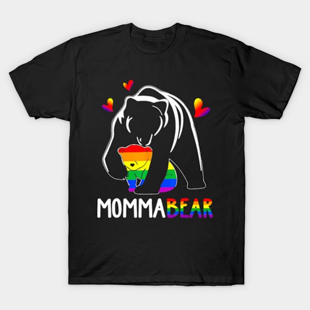 LGBT Mama Momma Bear Gay Pride Proud Mom Mother's Day T-Shirt by smoothsharkz